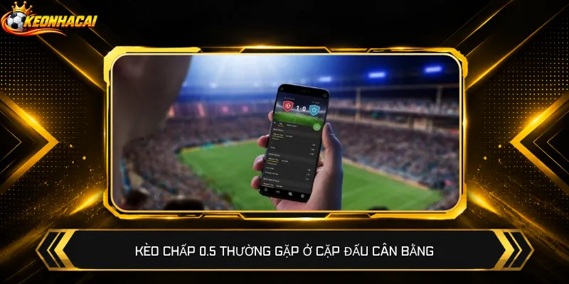 Kèo chấp 0.5 thường gặp ở cặp đấu cân bằng