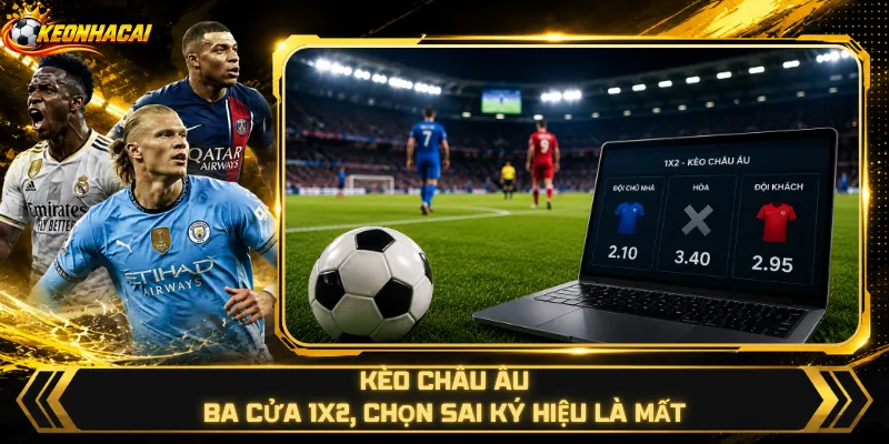 Kèo Châu Âu – Ba Cửa 1X2, Chọn Sai Ký Hiệu Là Mất