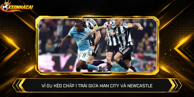 Ví dụ kèo chấp 1 trái giữa Man City và Newcastle